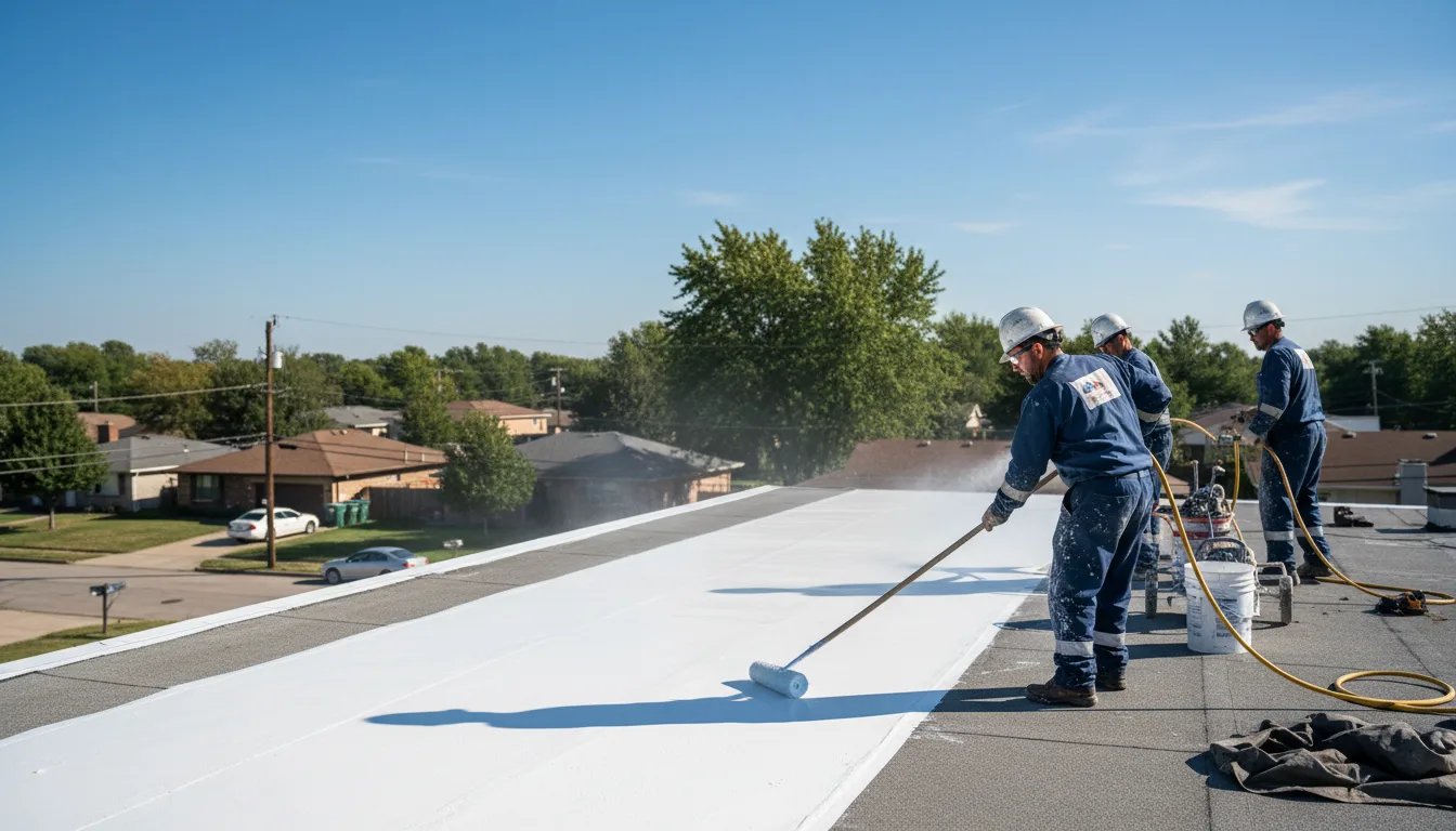 Commercial roof coating in Bend, TX near me